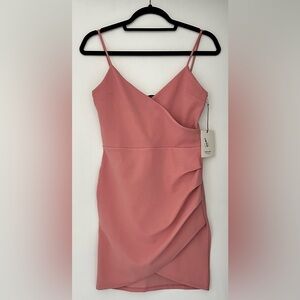 NWT Episode Mauve/ Pink Tulip Hem Mini Dress Spaghetti Straps Size Medium